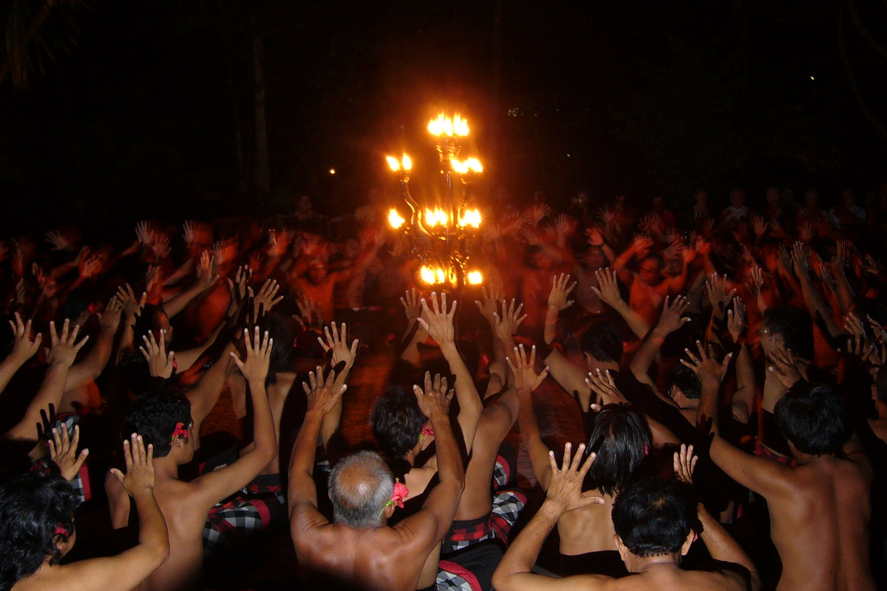 a welcome by kecak dance